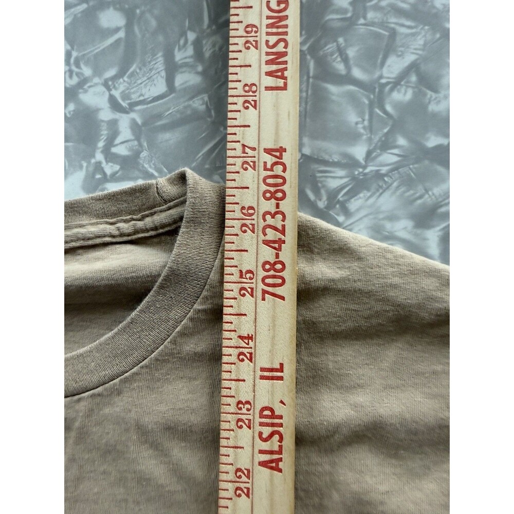 Hanes Authentic-T Men's Beige Time Capsule Crew Neck Short Sleeve Tee - M - Picture 7 of 7